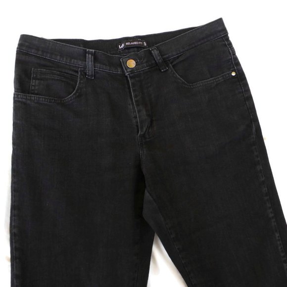 Lee Relaxed Jeans Washed Black Mid Rise Straight 8 - Picture 4 of 10